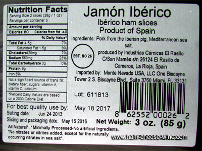 Iberico Ham Monte Nevado Sliced Details 2