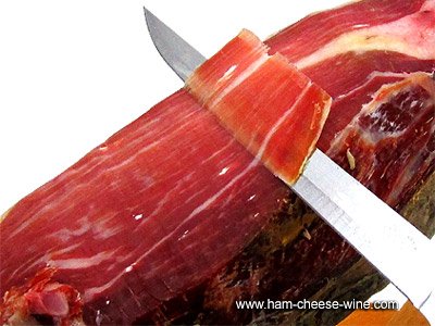 Ham Carving Knife with Honing Steel and Ham Cover, Professional Set for  Slicing Serrano, Ibérico Ham & Italian Prosciutto